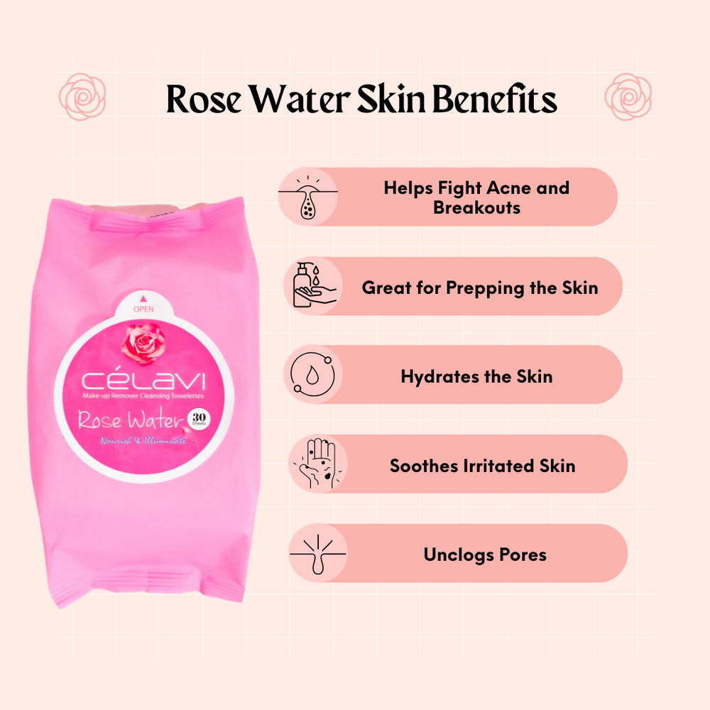 Rose Water Makeup Remover Wipes