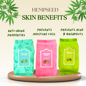 Hemp Seed Cucumber Makeup Remover Wipes