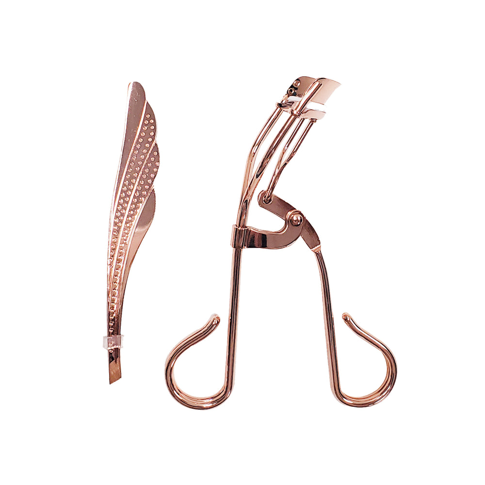 Celavi Rose Gold Eyelash Curler & Tweezer Duo