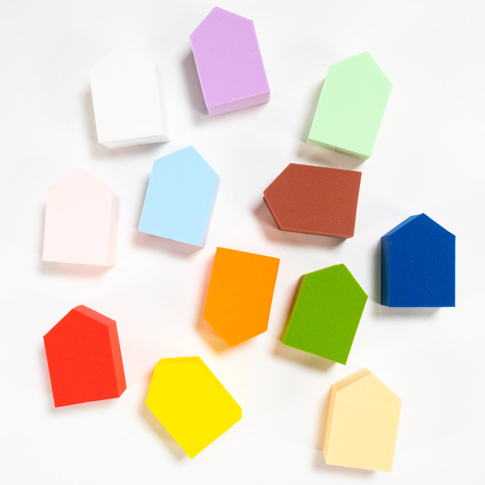 house shaped beauty makeup sponges