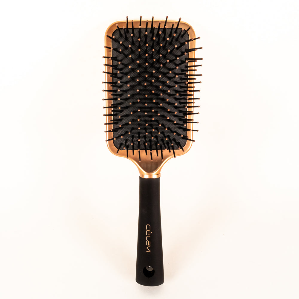 Bronze Gold Paddle Brush freeshipping - Celavi Beauty & Cosmetics