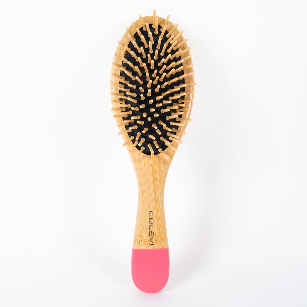 Two-Tone Bamboo Oval Brush freeshipping - Celavi Beauty & Cosmetics