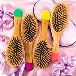 Two-Tone Bamboo Oval Brush freeshipping - Celavi Beauty & Cosmetics