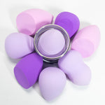 PURPLE 8 PC BEAUTY SPONGES WITH SPONGE HOLDER freeshipping - Celavi Beauty & Cosmetics