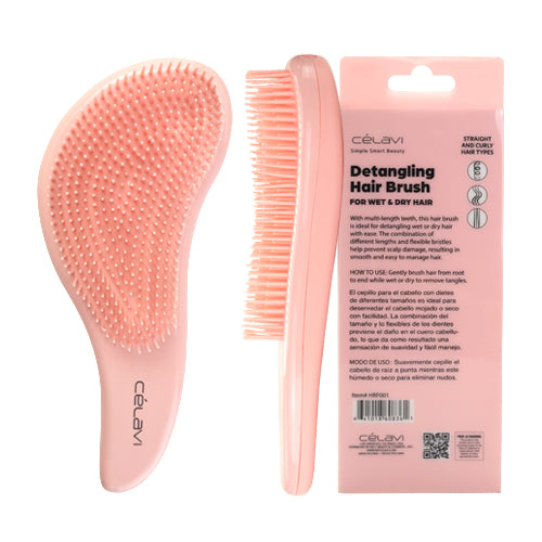 Detangling Hair Brush Salmon Pink