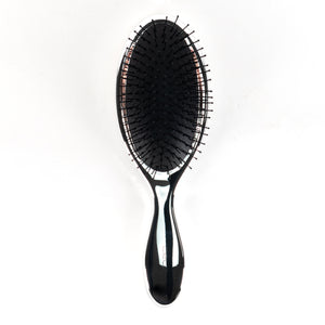 Chrome Oval Cushion Brush