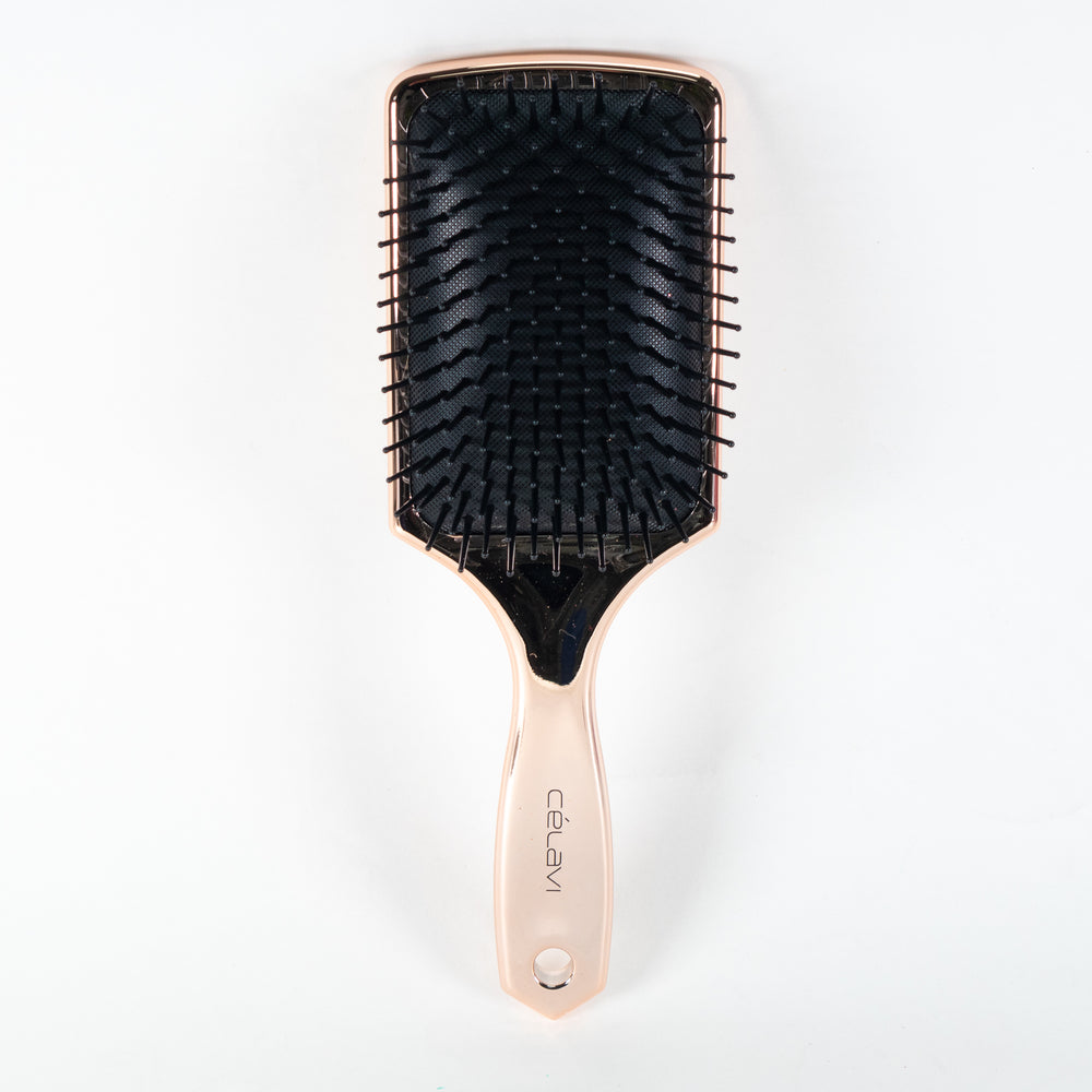 Chrome Paddle Cushion Brush