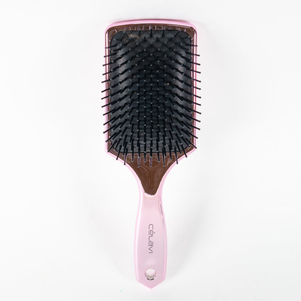 Chrome Paddle Cushion Brush