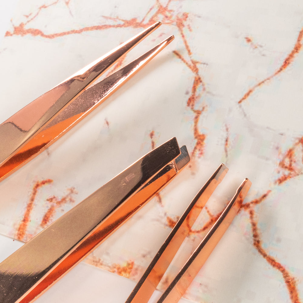 Luxe Tweezer Set-Rosegold freeshipping - Celavi Beauty & Cosmetics