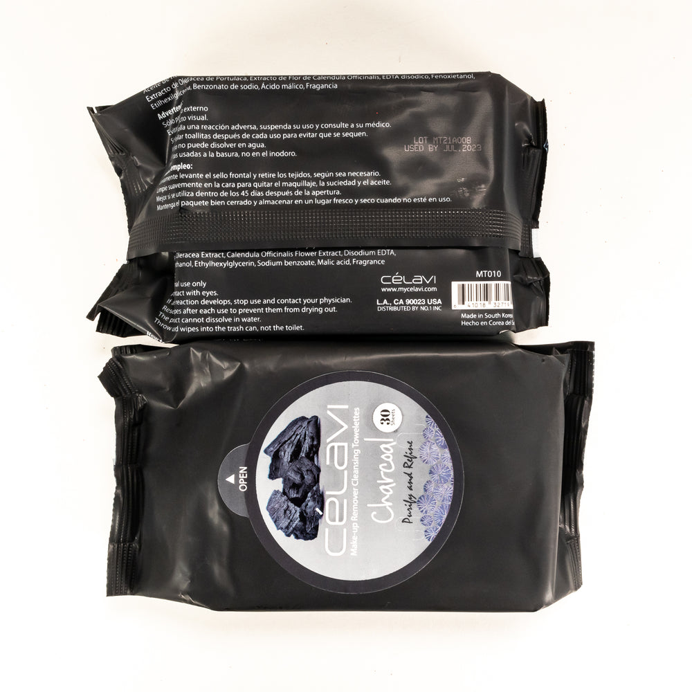 charcoal cleansing makeup remover wipes