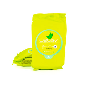 Green Tea Cleansing Wipes | 30 Sheets freeshipping - Celavi Beauty & Cosmetics